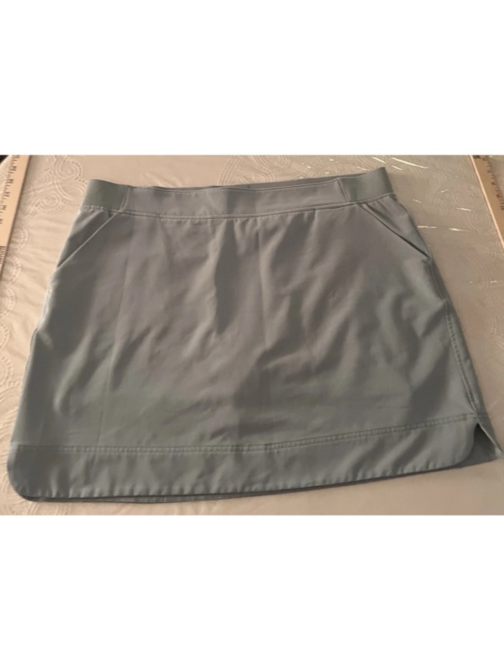 32 Degrees Cool Plus Sz XXL Elastic Waist Lt Blue Skort Skirt Side Pockets NWOT